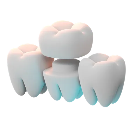 Coroa de dente  3D Icon