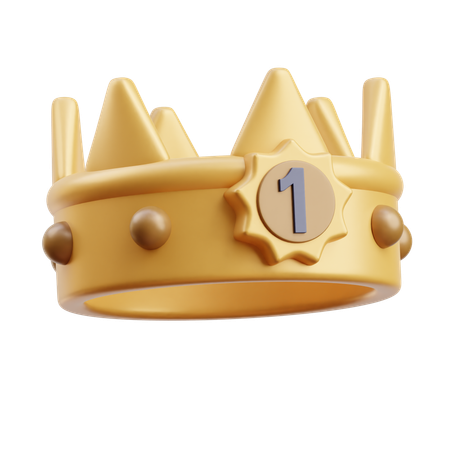 Coroa do primeiro lugar  3D Icon