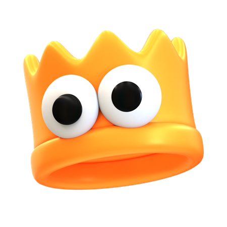 Corona de dibujos animados  3D Icon