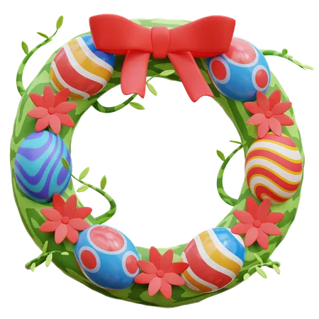 Corona de huevos de pascua  3D Icon