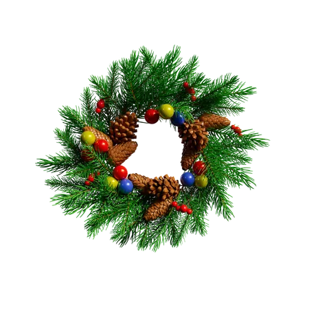 Corona de Navidad  3D Icon