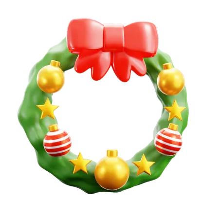 Corona de Navidad  3D Icon