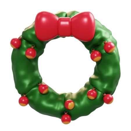 Corona de Navidad  3D Illustration
