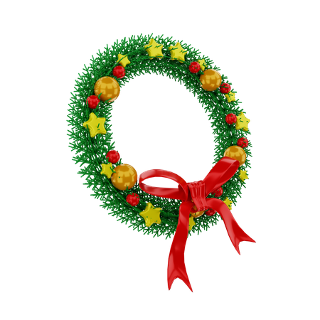Corona de Navidad  3D Illustration
