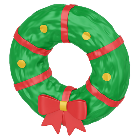 Corona de Navidad  3D Icon