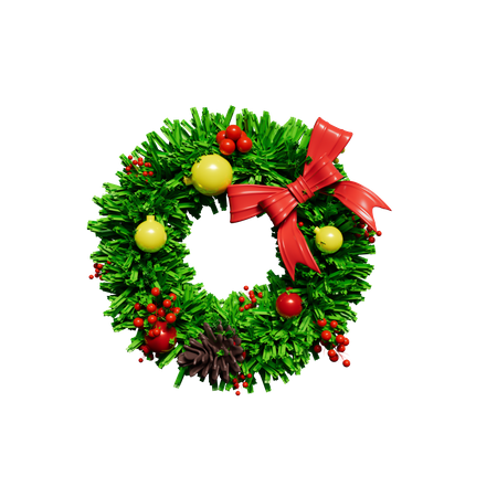 Corona de Navidad  3D Icon