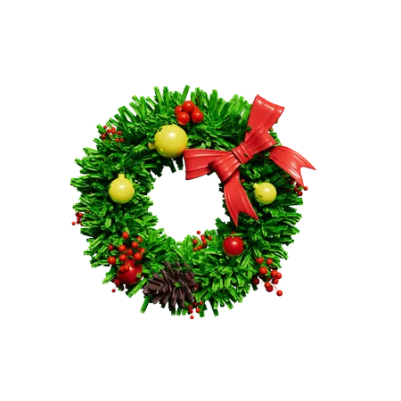 Corona de Navidad  3D Icon