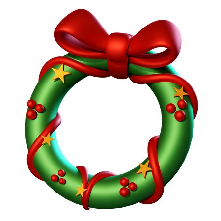 Corona de Navidad  3D Icon