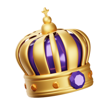 Corona del rey  3D Icon