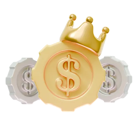 Corona de dolar  3D Icon