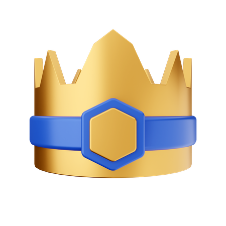 Corona de oro  3D Icon