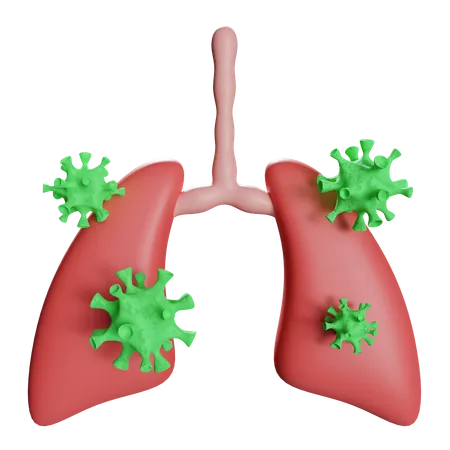 Corona en los pulmones  3D Illustration