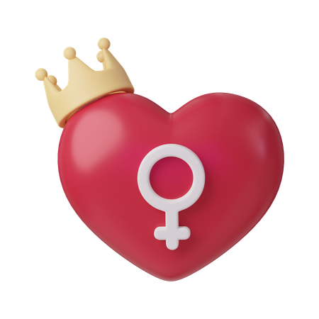 Corona femenina  3D Icon