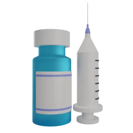 Corona Vaccine  3D Illustration