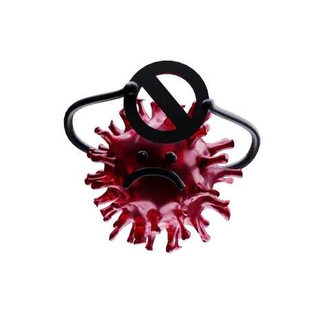 3 D Bundle Virus Corona Red 3D Icon