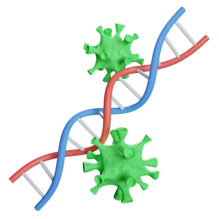 Corona Virus Genetics  3D Illustration