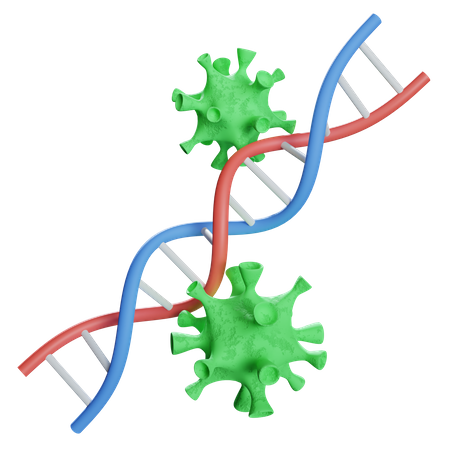Corona Virus Genetics  3D Illustration