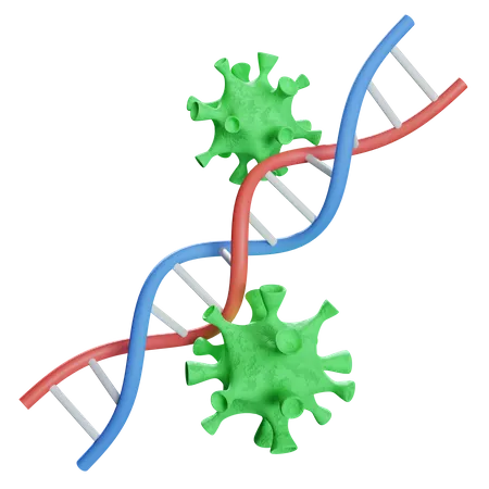Corona Virus Genetics 3D Illustration