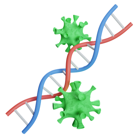 Génétique du virus corona  3D Illustration