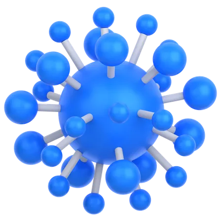 3 D Icon Of Virus 3D Icon