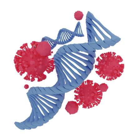 ADN du coronavirus  3D Illustration