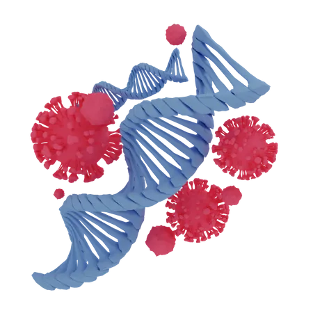 ADN du coronavirus  3D Illustration