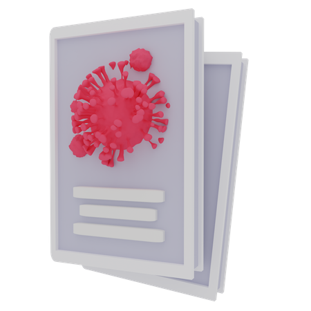 Artikel zum Coronavirus  3D Illustration