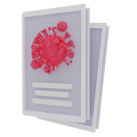 Artikel zum Coronavirus  3D Illustration