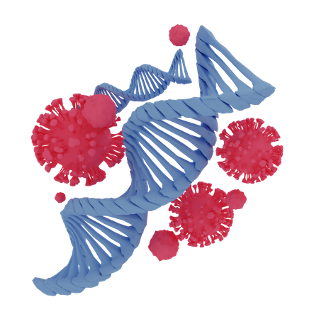 Coronavirus Dna  3D Illustration