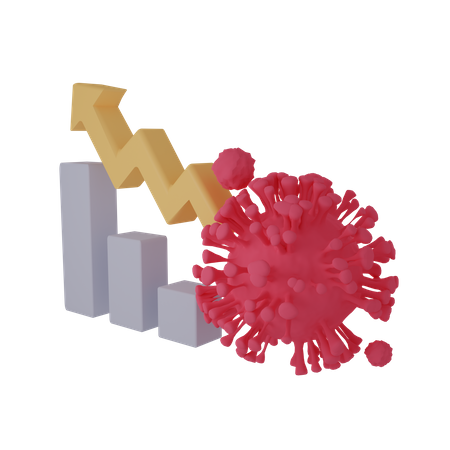 Coronavirus Growth 3D Illustration