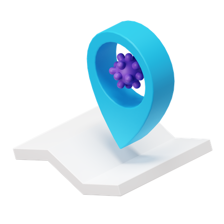 Localisation du coronavirus  3D Illustration