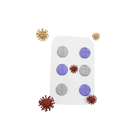 Coronavirus Medizin  3D Illustration