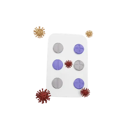 Coronavirus Medizin  3D Illustration