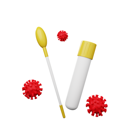 Coronavirus rapid test kit 3D Illustration