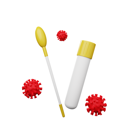 Coronavirus-Schnelltestkit  3D Illustration