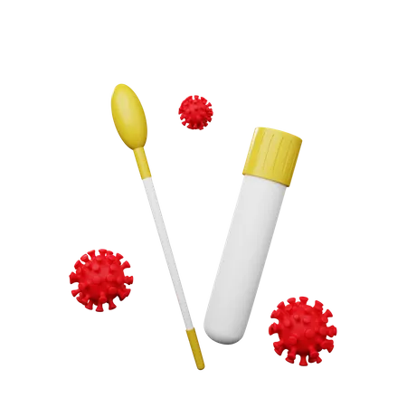 Coronavirus-Schnelltestkit  3D Illustration