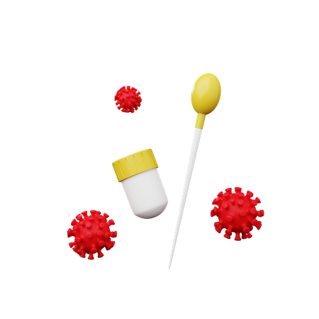 Coronavirus-Testkit  3D Illustration