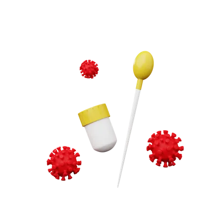 Coronavirus-Testkit  3D Illustration