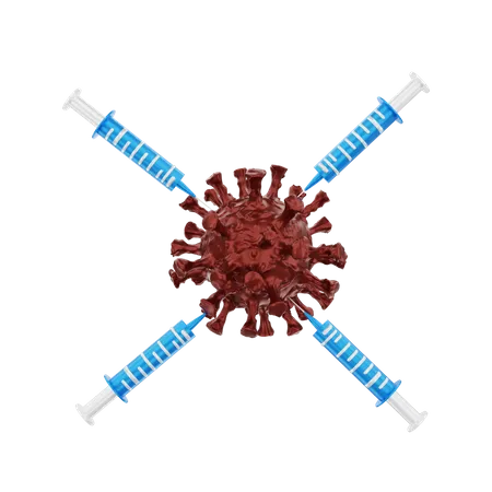 Coronavirus Vaccine 3D Illustration