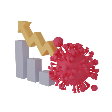 Coronavirus-Wachstum  3D Illustration