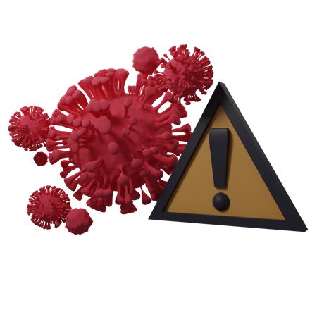 Warnung vor Coronavirus  3D Illustration