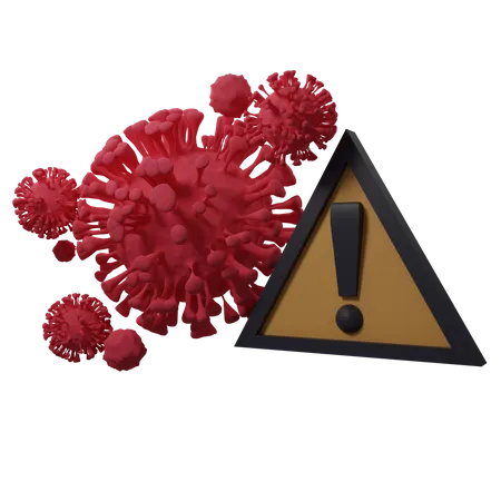 Warnung vor Coronavirus  3D Illustration