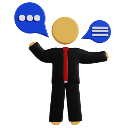 Corporate Communication Strategy  3D Icon
