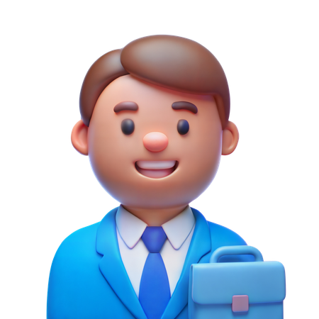 Corporate Executive with Briefcase  3D Icon