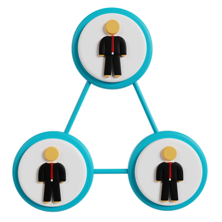 Corporate Team Connection  3D Icon
