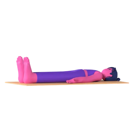 Corpse Pose  3D Icon