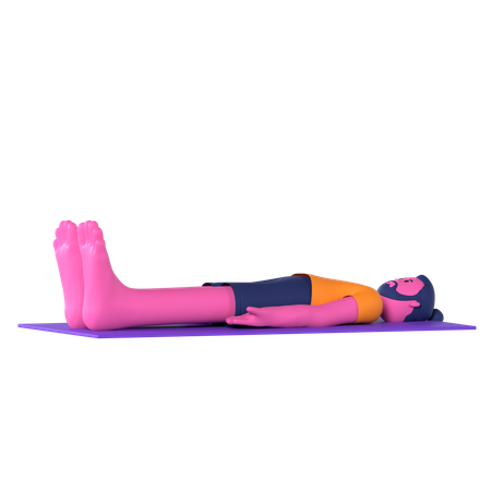 Corpse Pose  3D Icon