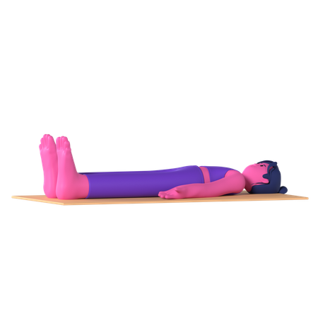 Corpse Pose  3D Icon