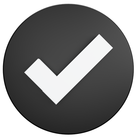 Correct Button  3D Icon