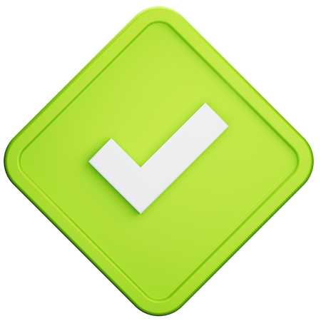 Correct Button  3D Icon